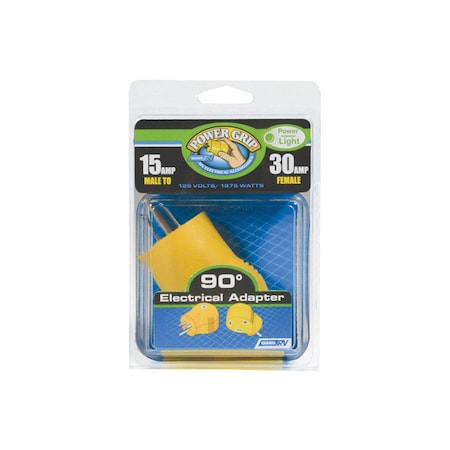 Camco Plug Adapter, Outlet Tap, TT-30R, 5-15P, Yellow 55325